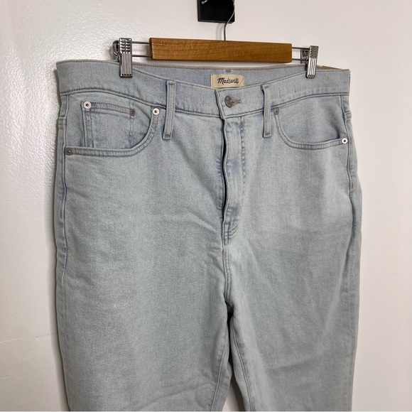 MADEWELL Light Wash Distressed Mom Jeans - Picture 4 of 8